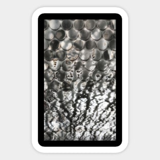 Silver Coin Abstract Design Sticker